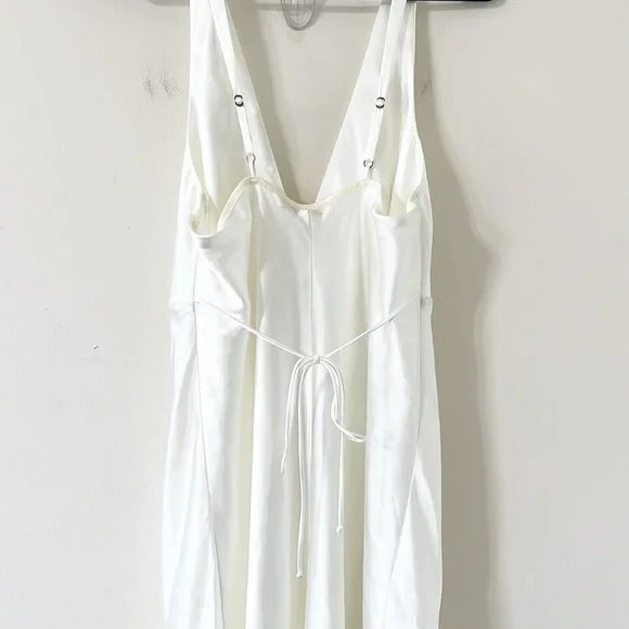 Flora Nikrooz Vintage Ivory Lace Satin Midi Dress Size Large - Picture 6 of 7